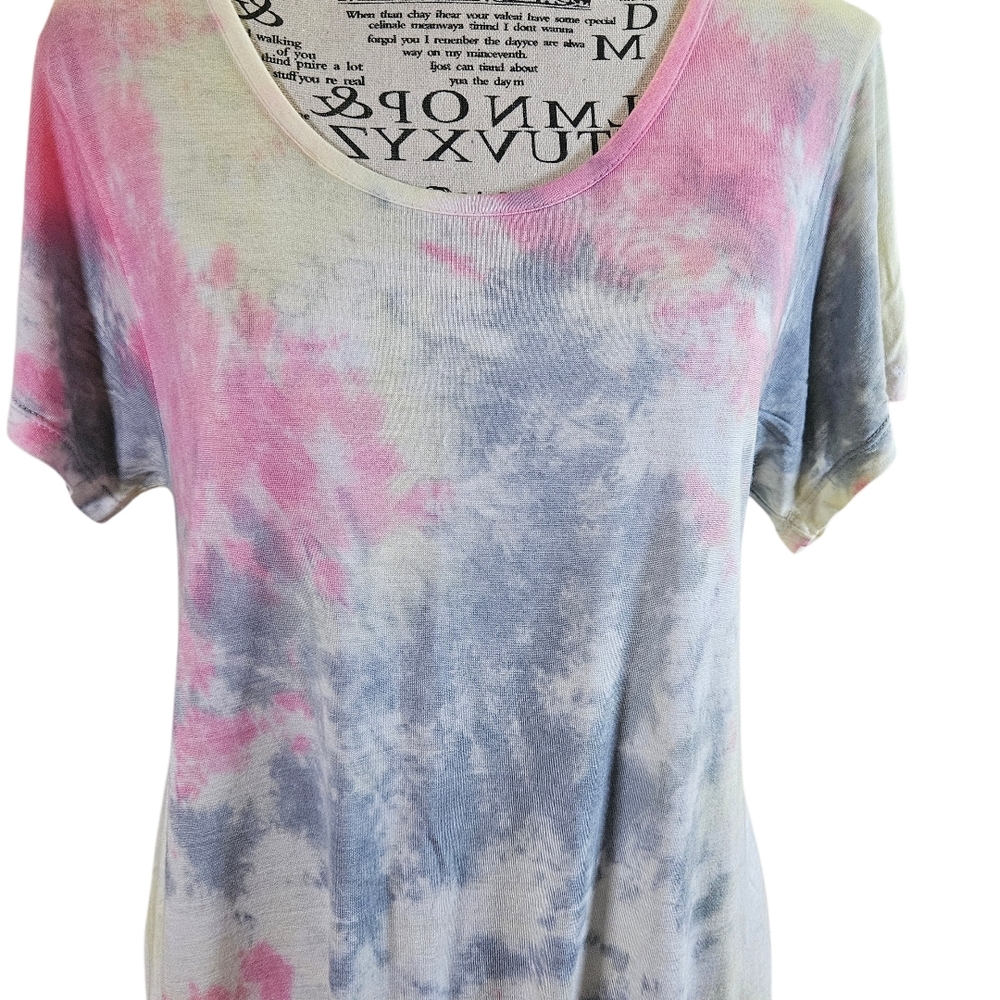 Kiwi Pink Tie-Dye Lounge Dress Or Cover-up - Picture 3 of 6